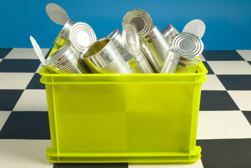 Professionals handling electronic waste disposal
