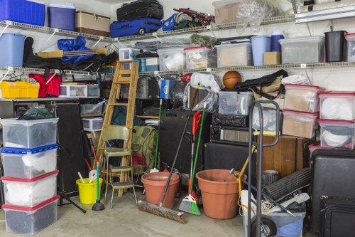Professional waste clearance team at work