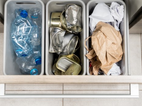 Various types of builders waste being managed