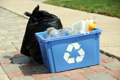 Waste management team conducting an on-site audit